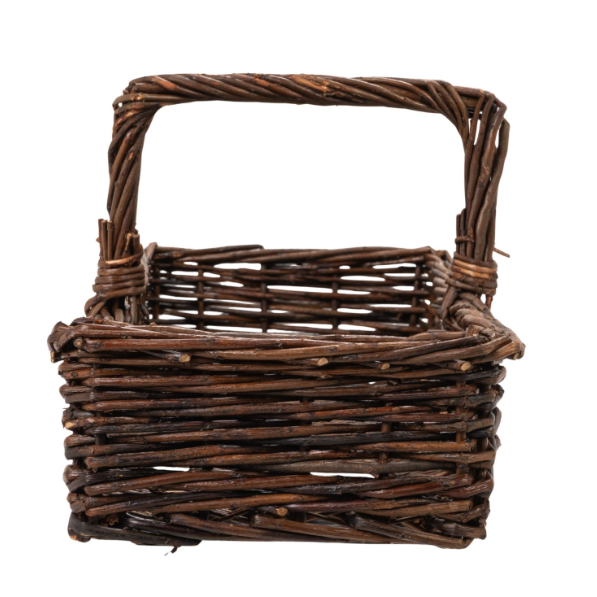 Hand-Woven Reed Basket