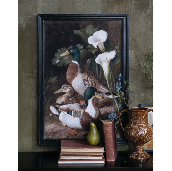 Vintage Mallards Wood Framed Art