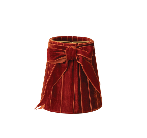 RD Velvet Pleated Clip-on Lampshade