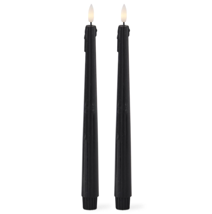 11.5" LED Drip Taper Set - Black