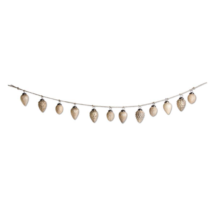 Brown Mercury Glass Acorn Garland