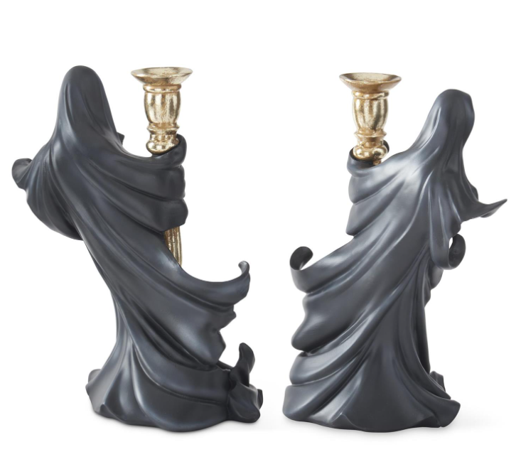 BLK Draped Ghosts w/ GLD Candlestick