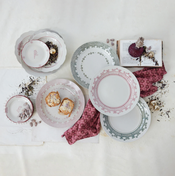 Stoneware Patterned Plate - 4 STYLES