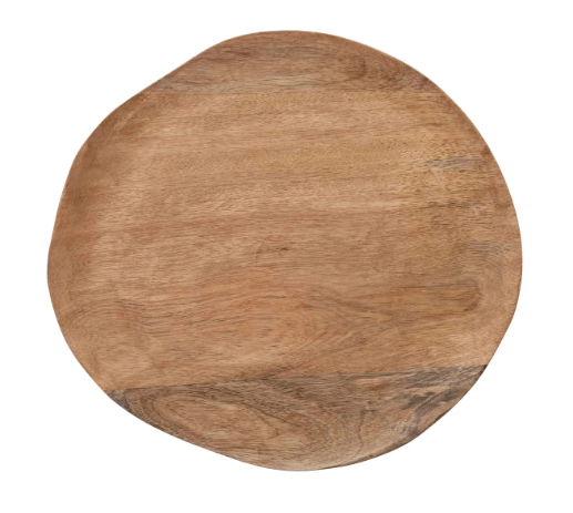 Hand-Carved Mango Wood Organic Shaped Platter