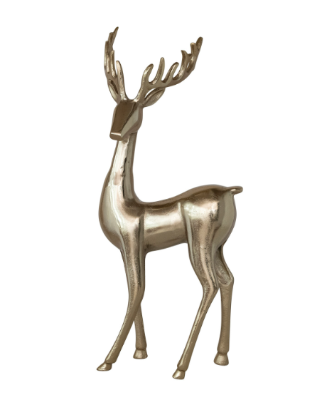 Gold Finish Aluminum Deer - L