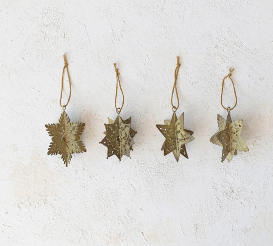 Snowflake Ornament w/ Cut-Outs - 4 Styles