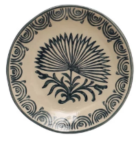Hand-Painted Stoneware Floral Plate - 4 Styles