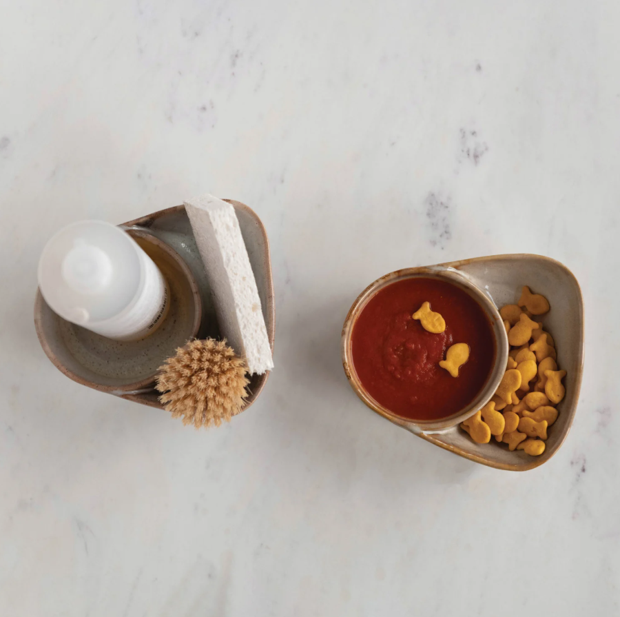 Stoneware Cracker & Soup Bowl