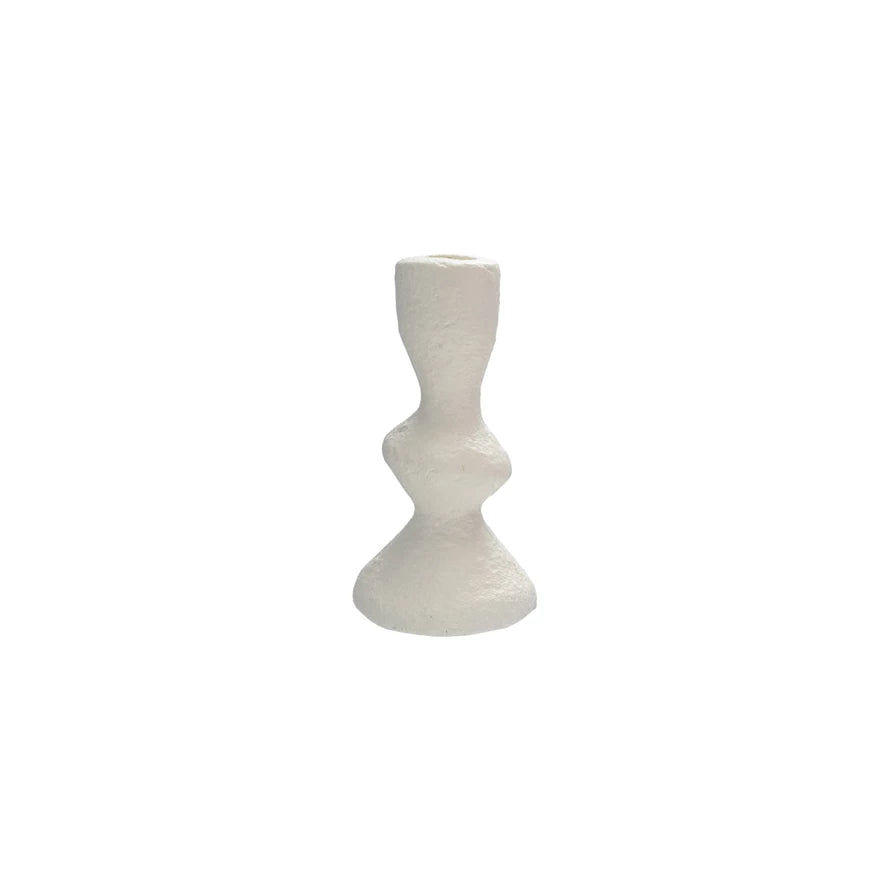 5" Ivory Cast Iron Taper Holder