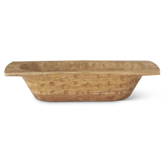 32.5"BROWN WOODEN DOUGH BOWL