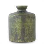 ANTIQUE GREEN MATTE GLASS BOTTLE