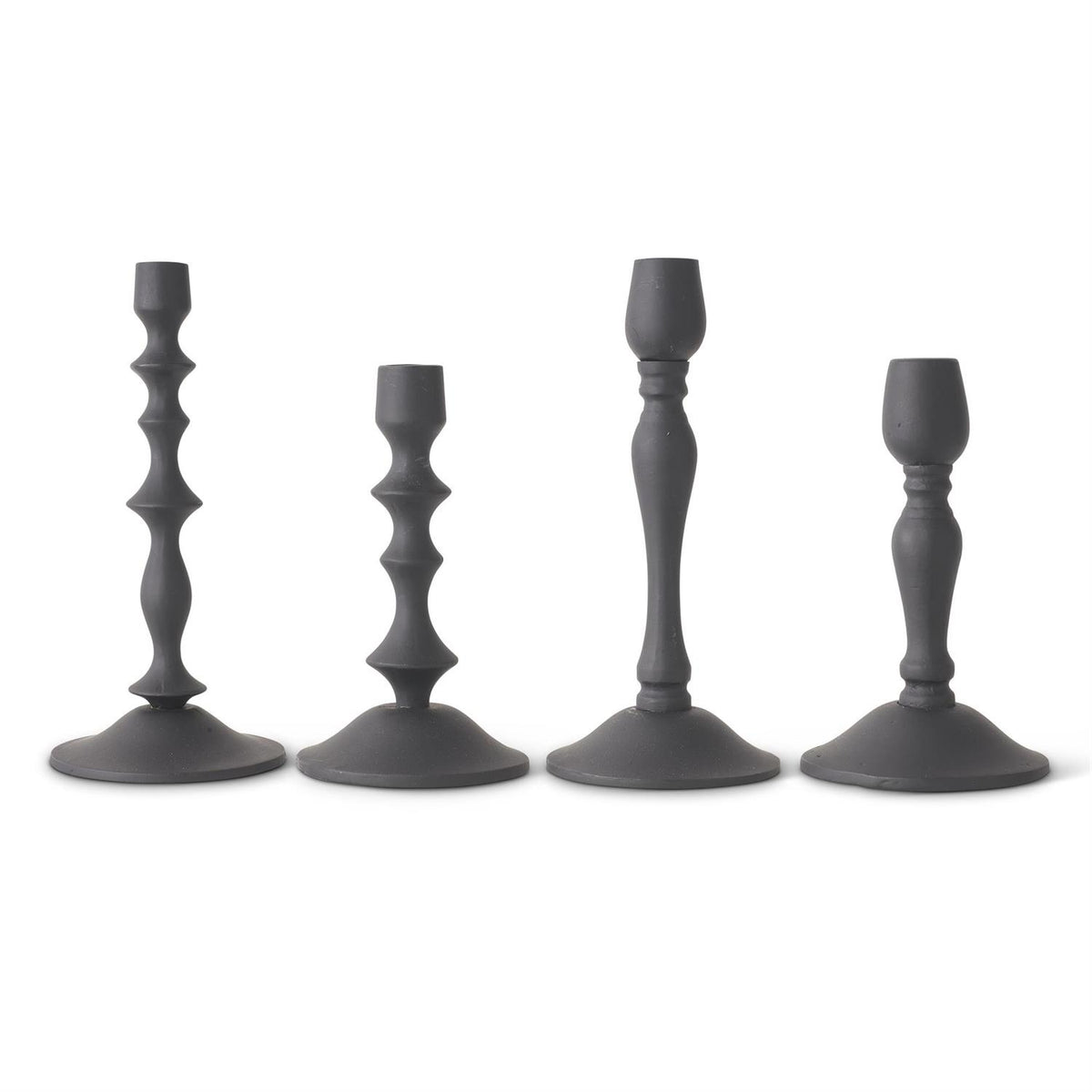 SM BLACK METAL CANDLEHOLDER