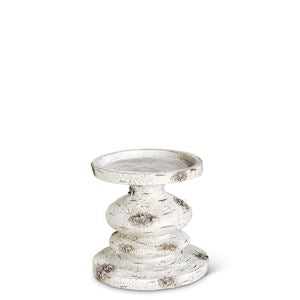 SM GOLD WASH BIRCH CANDLEHOLDER