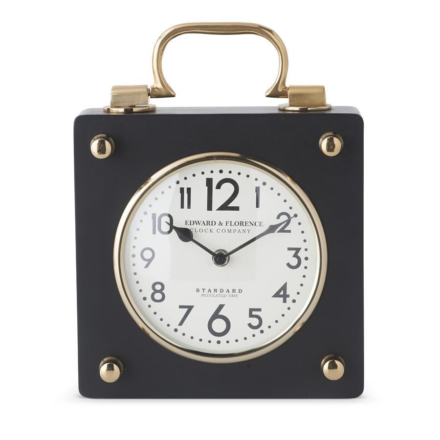 BLACK AND GOLD CLOCK