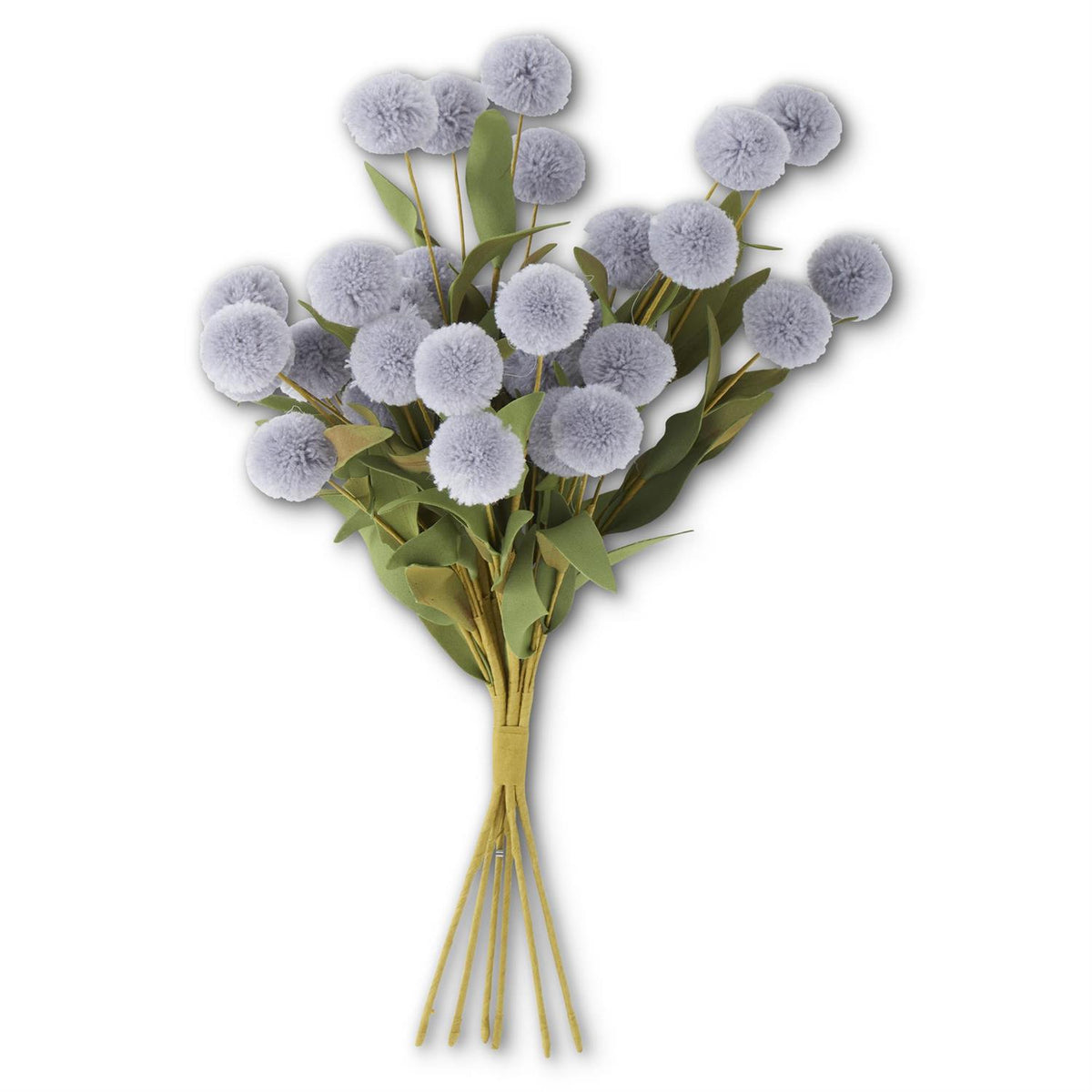 13" GREY BLUE POMPOM