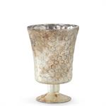 MD HONEYCOMB CHAMPAGNE MERCURY GLASS VASE