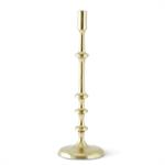 Medium GOLD METAL RIBBED CANDLESTICK