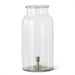 LG Clear Glass Jar w/ Brass Candle Holder