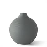 LG MATTE GRAY SHORT METAL VASE