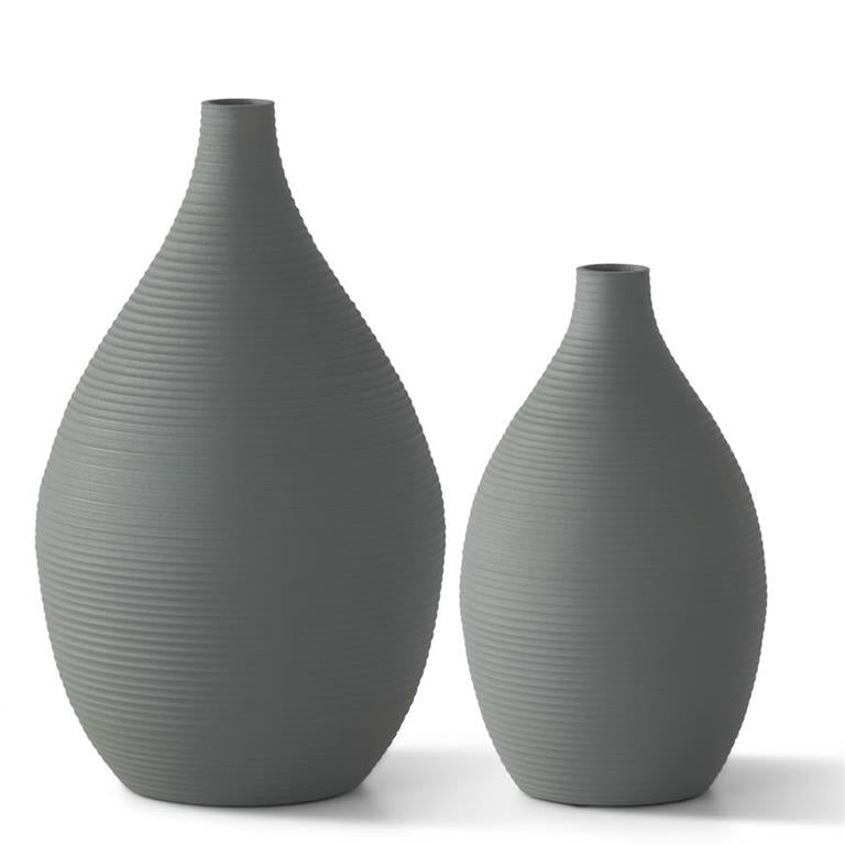 XS MATTE GRAY LONG NECK VASE