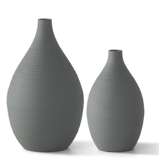 XS MATTE GRAY LONG NECK VASE