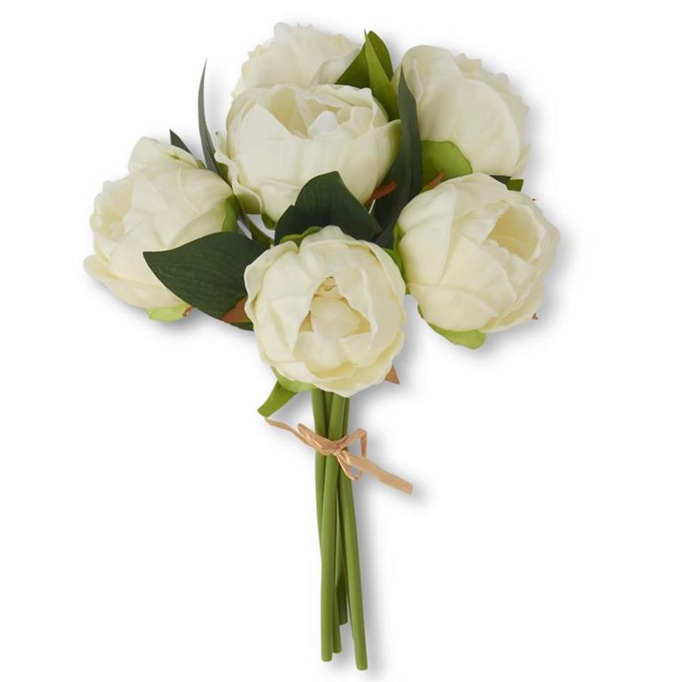 12" WH PEONY BUNNDLE