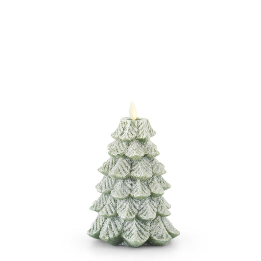 6.5" Green Snowy Luminara Tree