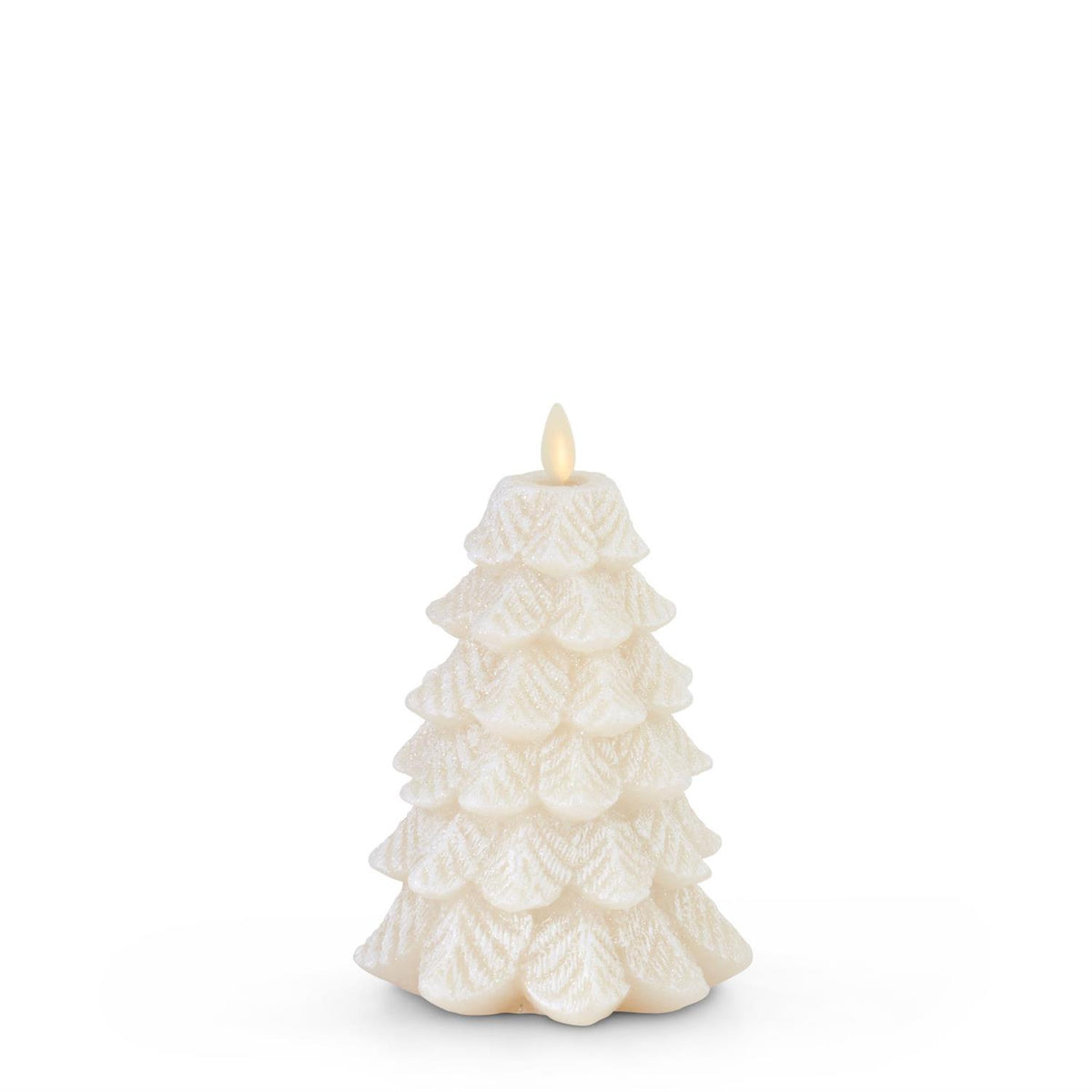 8.5" White Snowy Luminara Tree