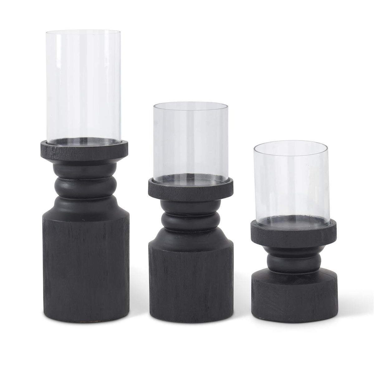 MD BLACK PILLAR CANDLE HOLDER