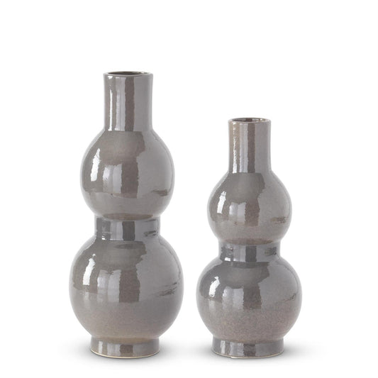 LARGE GRAY CERAMIC BUBBLE VASE