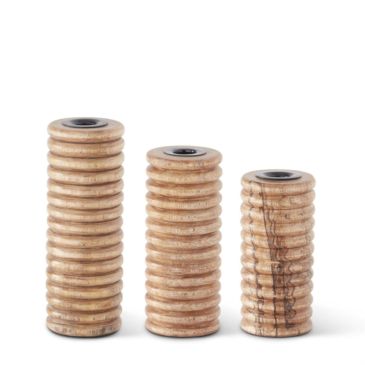SM COLUMN RIBBED CANDLEHOLDER