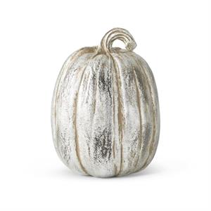 TALL ANTIQUE SILVER PUMPKIN