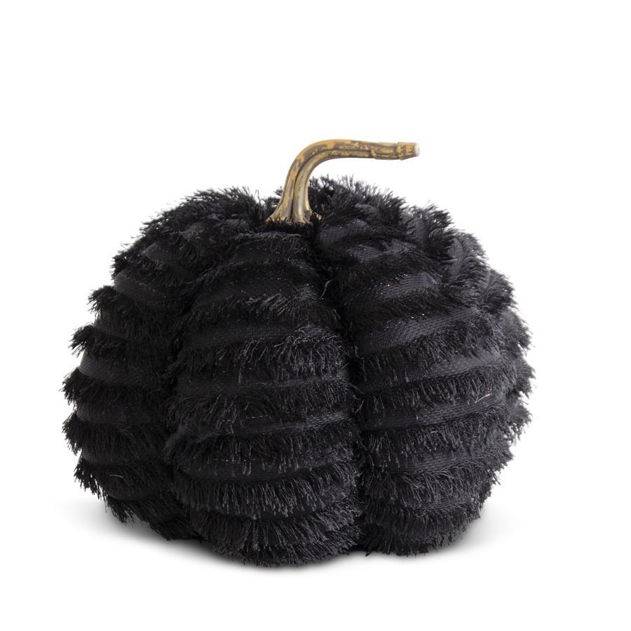 9"LG BLACK FRINGE PUMPKIN
