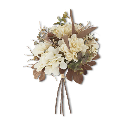 14"CREAM FAUX FLORAL BUNDLE