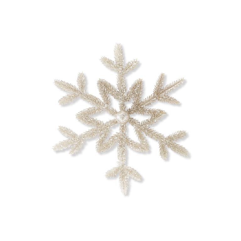 14"GLITTER PINE SNOWFLAKE
