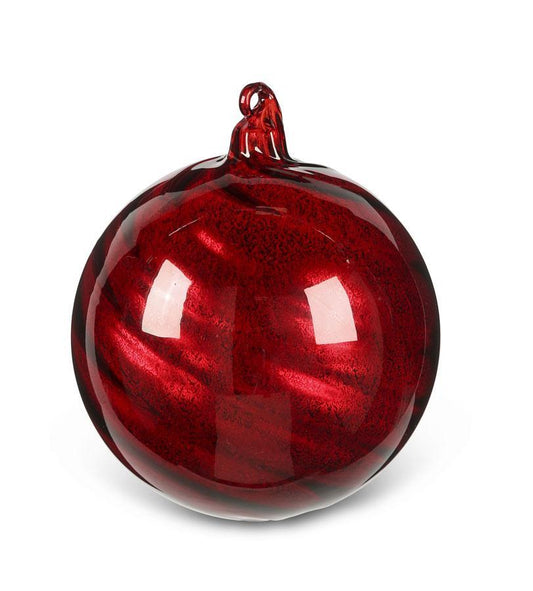 4"ROUND RED ORNAMENT