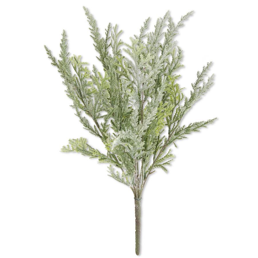 17.5"FLOCKED CEDAR BUSH
