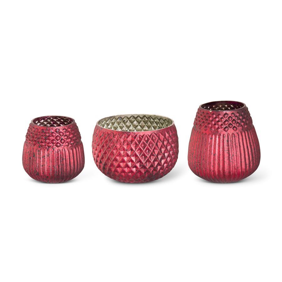 MATTE RED GLASS VASE MD