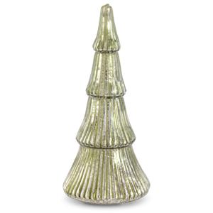 RIBBED GREEN MERCURY GLASS TREE