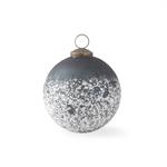 3"DARK GRE W/WHI SPECKLES ORNAMENT