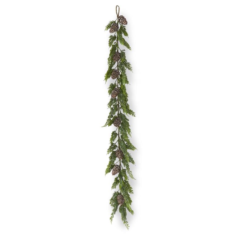 60"CYPRESS PINE GARLAND W/PINECONES