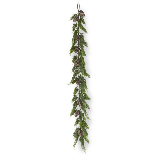 60"CYPRESS PINE GARLAND W/PINECONES