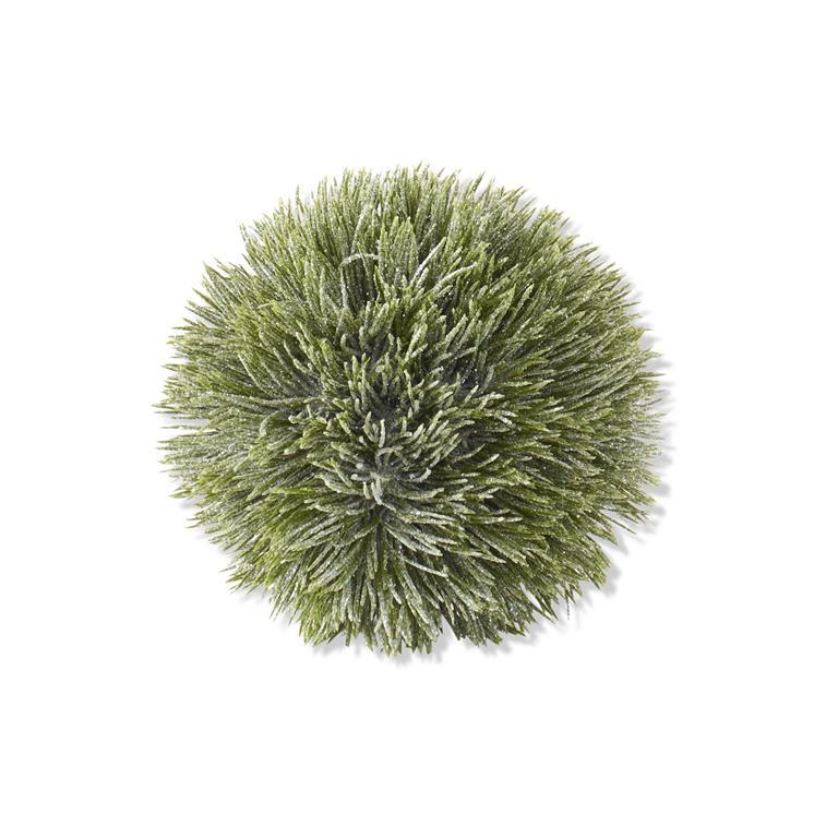 6.25"GLITTERED SNOWY PINE BALL