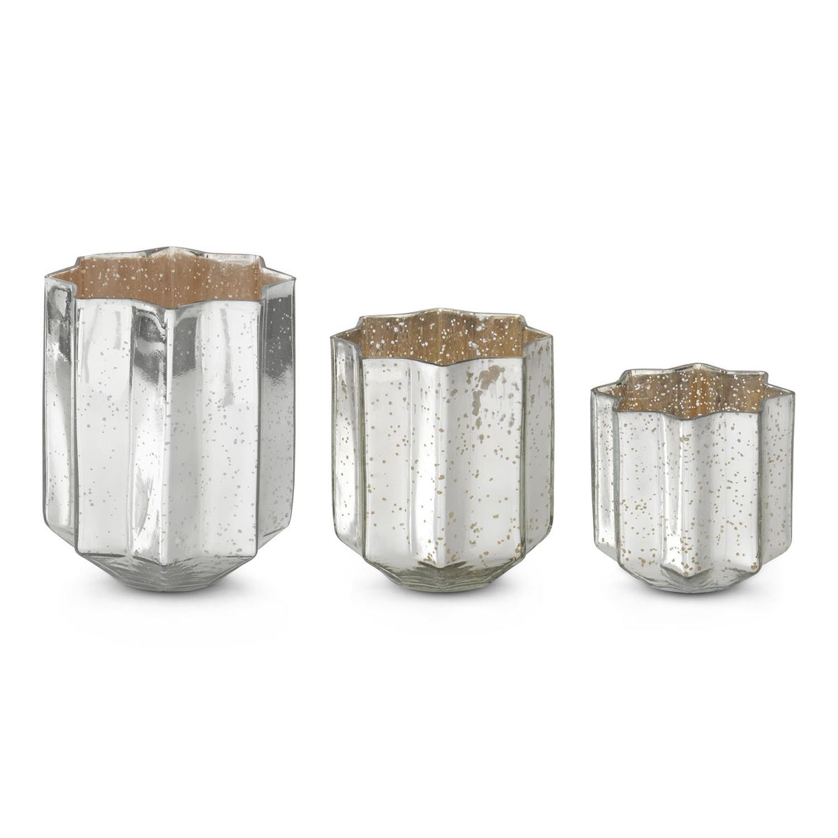 MD SPECKLED SILVER GLASS CONTAINER