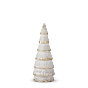 MD WHI&GOLD GILDED WOOD TREE