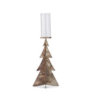 LG - Gold Burnt Metal Tree Candle Holder
