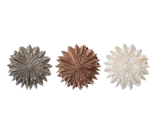 GRAY PAPER SNOWFLAKE W/LED