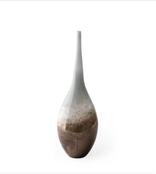 ^^Tall 2 Tone Glass Vase
