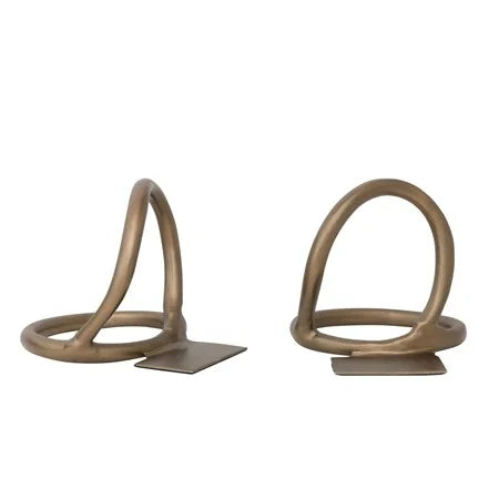 Metal Abstract Bookends
