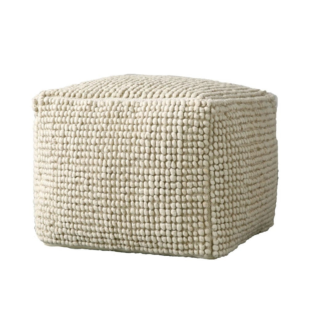 24” New Zealand Wool Poof